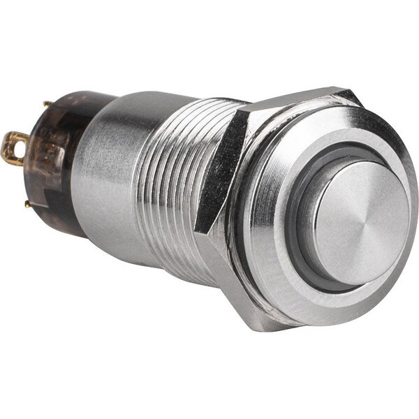 Main product image for SPST 12mm Stainless Steel Waterproof Push Button Lat 060-655